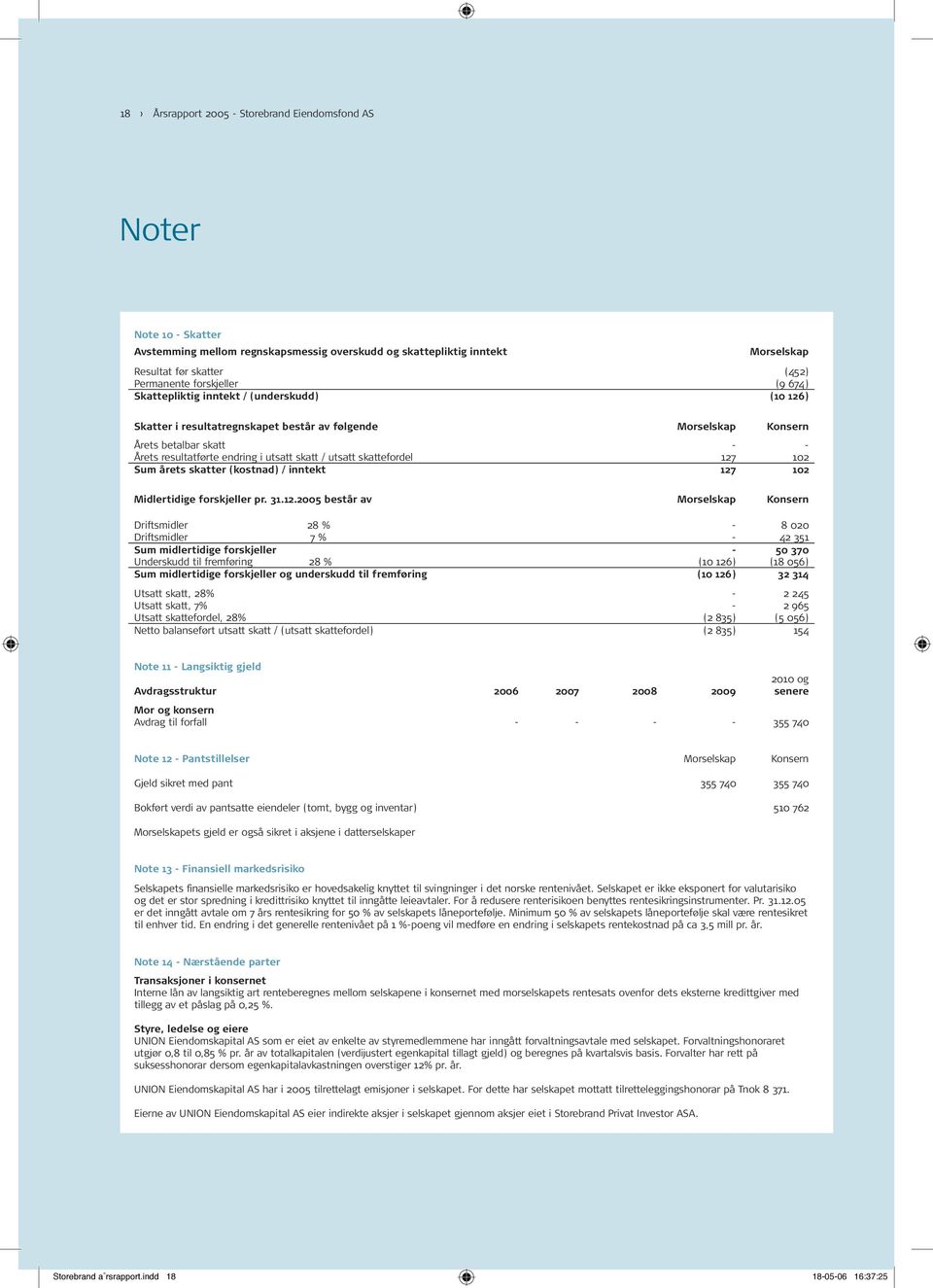 skatt / utsatt skattefordel 127