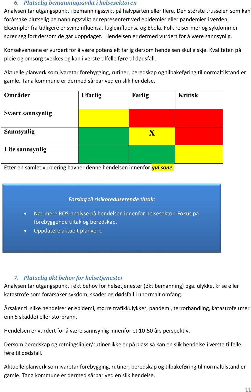 Folk reiser mer og sykdommer sprer seg fort dersom de går uoppdaget. Hendelsen er dermed vurdert for å være sannsynlig.