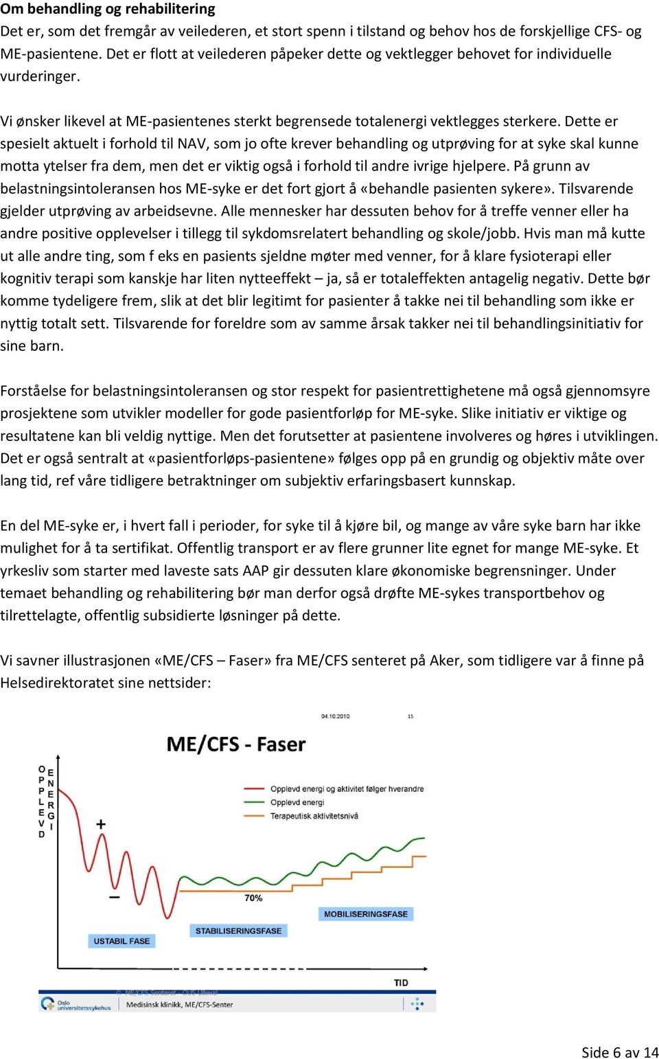 Dette er spesielt aktuelt i forhold til NAV, som jo ofte krever behandling og utprøving for at syke skal kunne motta ytelser fra dem, men det er viktig også i forhold til andre ivrige hjelpere.