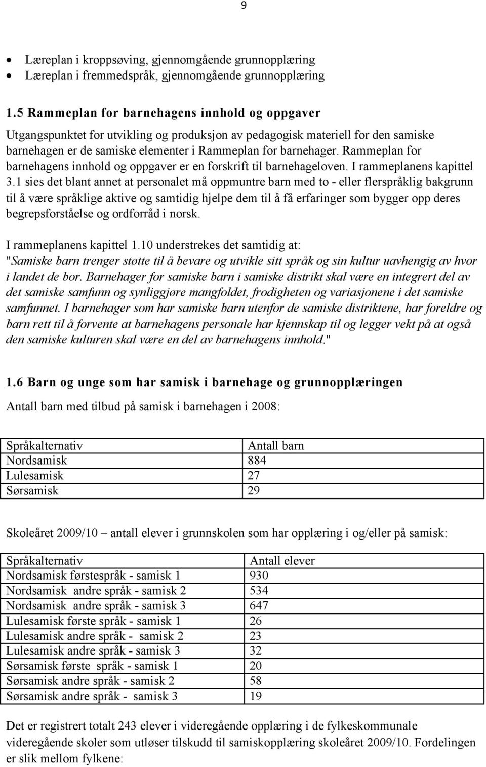 Rammeplan for barnehagens innhold og oppgaver er en forskrift til barnehageloven. I rammeplanens kapittel 3.