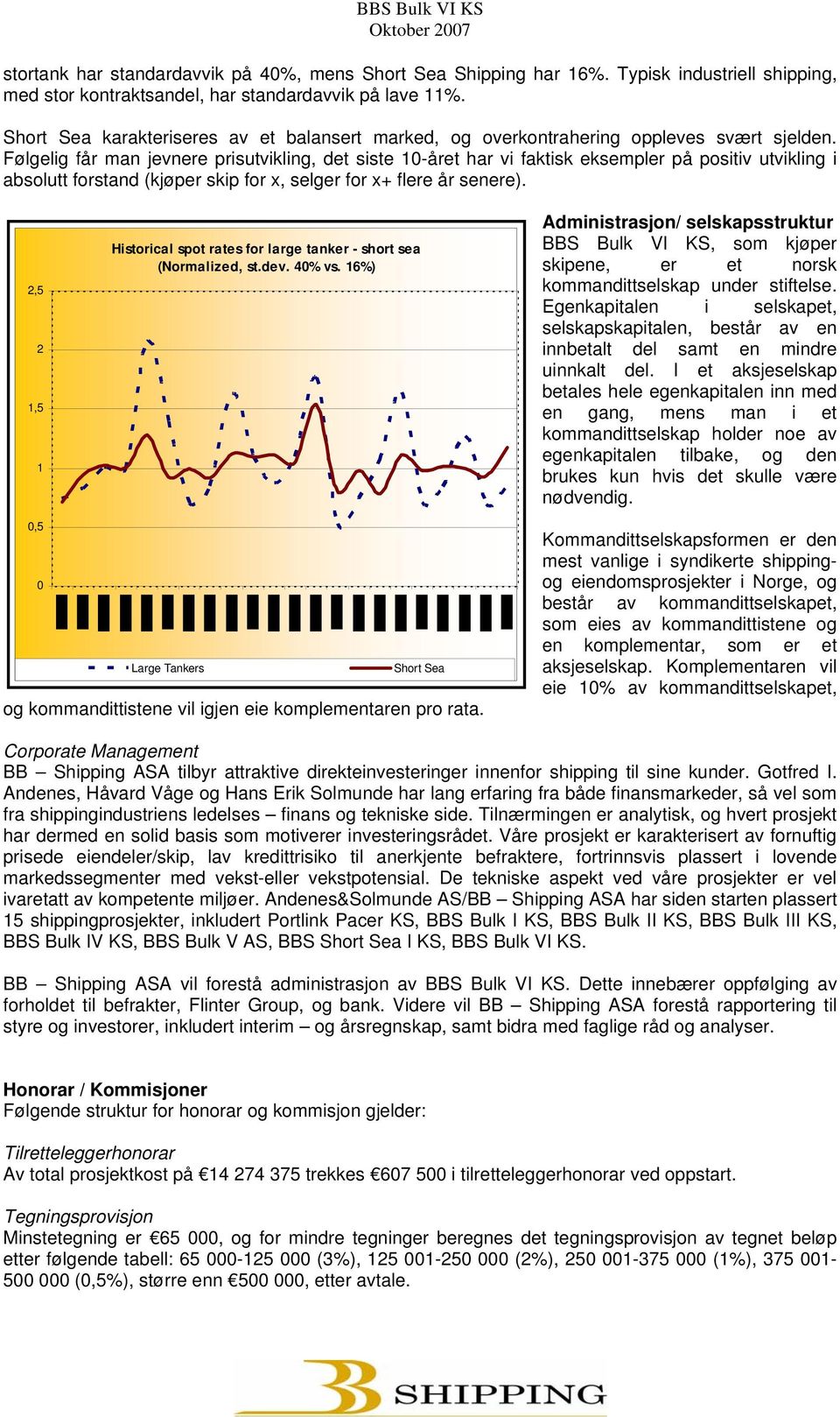 Følgelig får man jevnere prisutvikling, det siste 10-året har vi faktisk eksempler på positiv utvikling i absolutt forstand (kjøper skip for x, selger for x+ flere år senere).