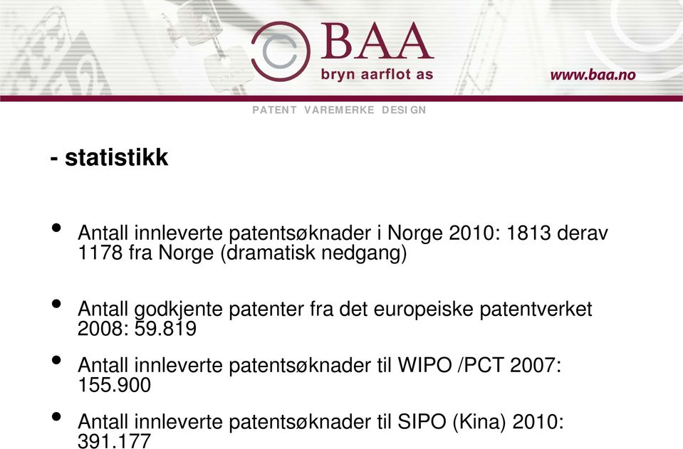 europeiske patentverket 2008: 59.