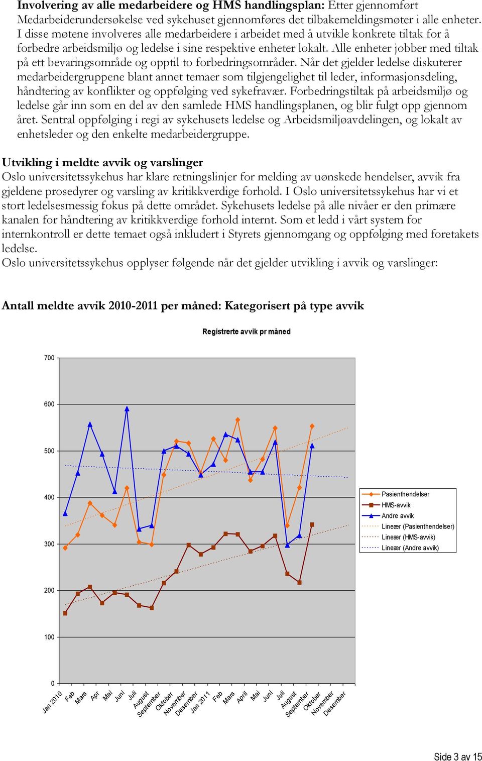 Alle enheter jobber med tiltak på ett bevaringsområde og opptil to forbedringsområder.