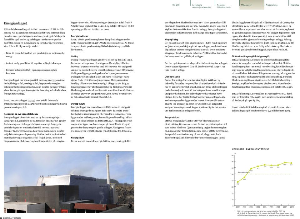 I forhold til ytre miljø skal vi: bidra til bedre luftkvalitet ved produksjon av miljøvennlig energi i minst mulig grad bidra til negative miljøpåvirkninger fremme miljøbevissthet i egen organisasjon