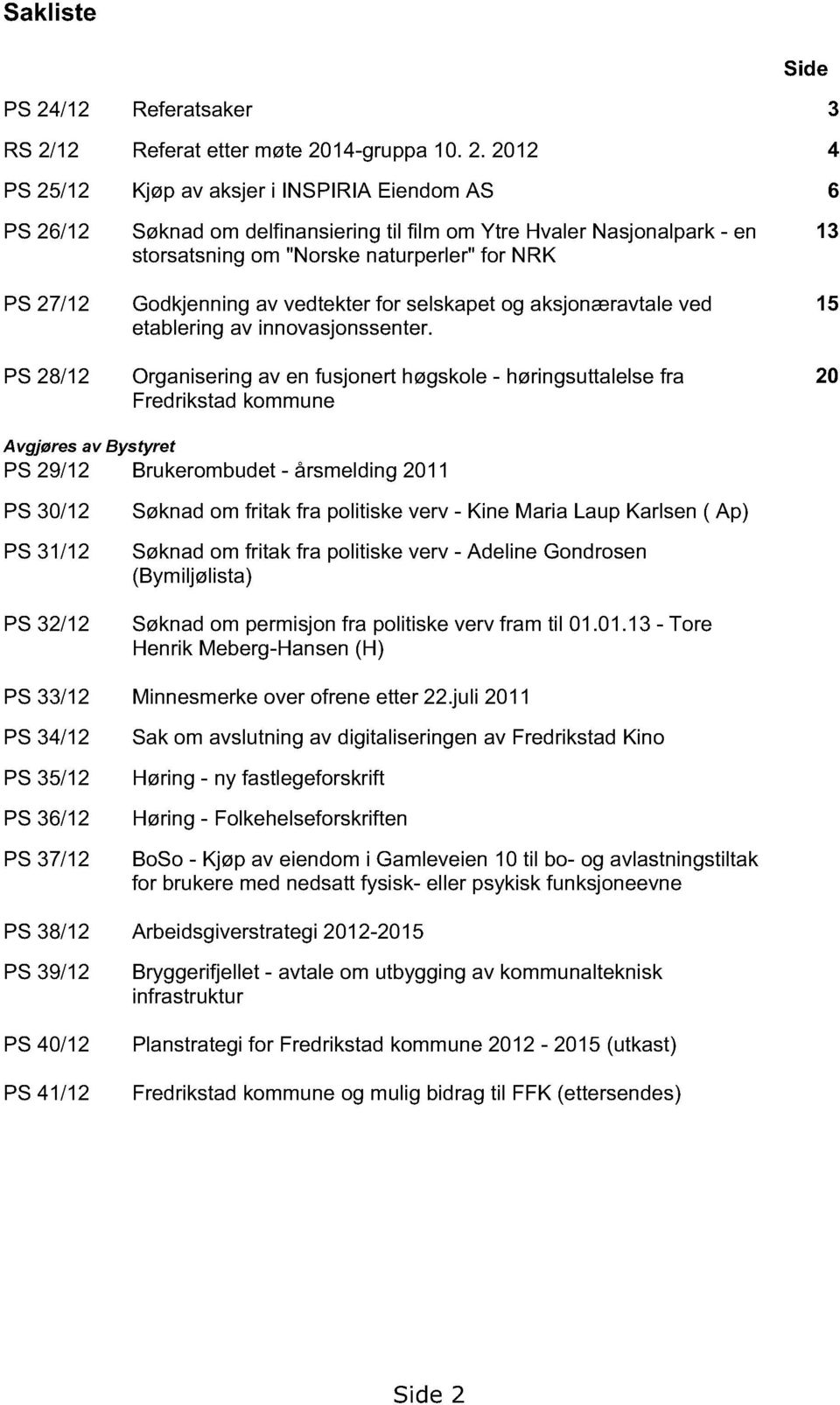 12 Referat etter møte 20