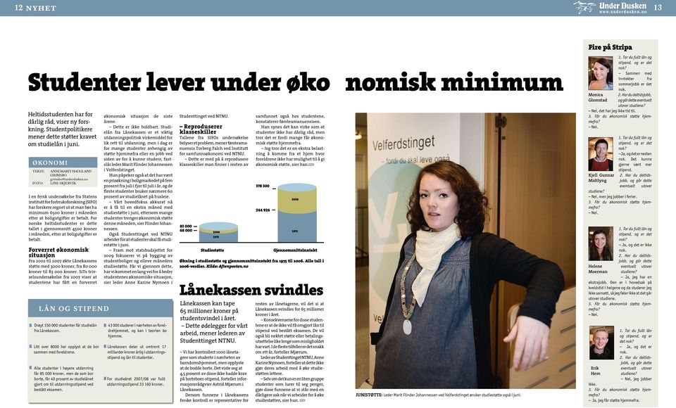 no LINE SKJERVIK I en fersk undersøkelse fra Statens institutt for forbruksforskning (SIFO) har forskere regnet ut at man bør ha minimum 6500 kroner i måneden etter at boligutgifter er betalt.