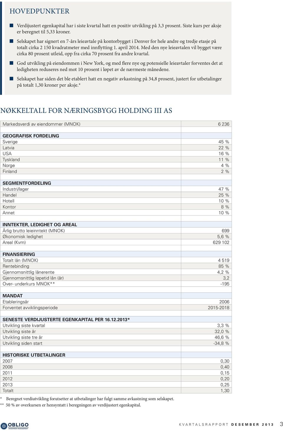 Med den nye leieavtalen vil bygget være cirka 80 prosent utleid, opp fra cirka 70 prosent fra andre kvartal.