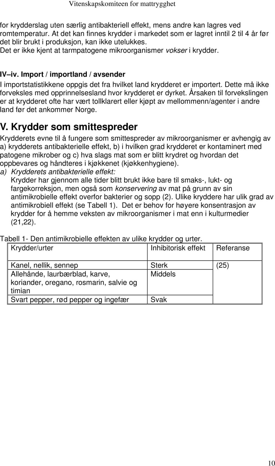 Import / importland / avsender I importstatistikkene oppgis det fra hvilket land krydderet er importert. Dette må ikke forveksles med opprinnelsesland hvor krydderet er dyrket.