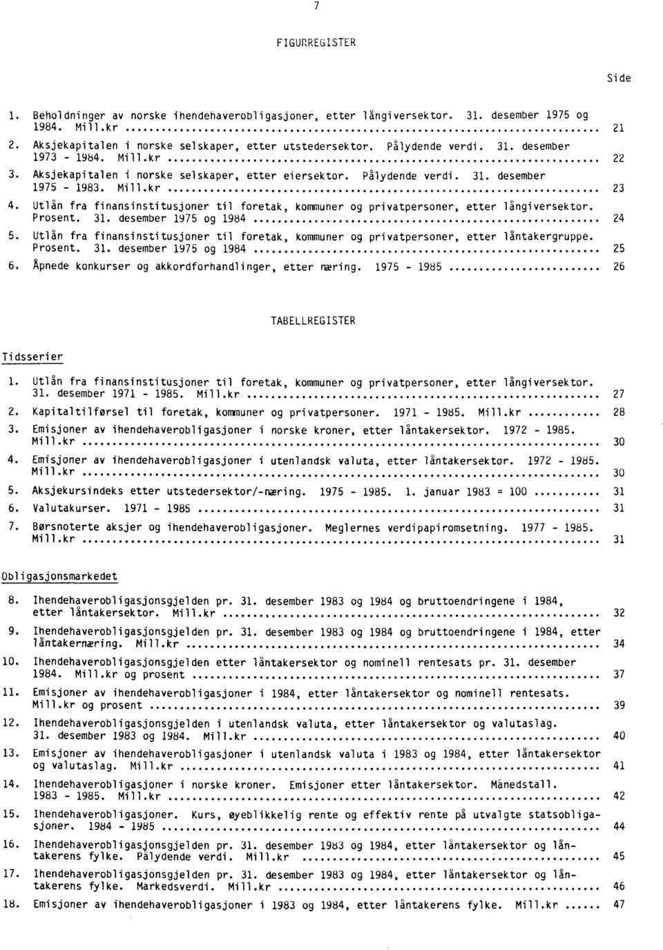 Utlån fra finansinstitusjoner til foretak, kommuner og privatpersoner, etter långiversektor. Prosent. 31. desember 1975 og 1984 24 5.