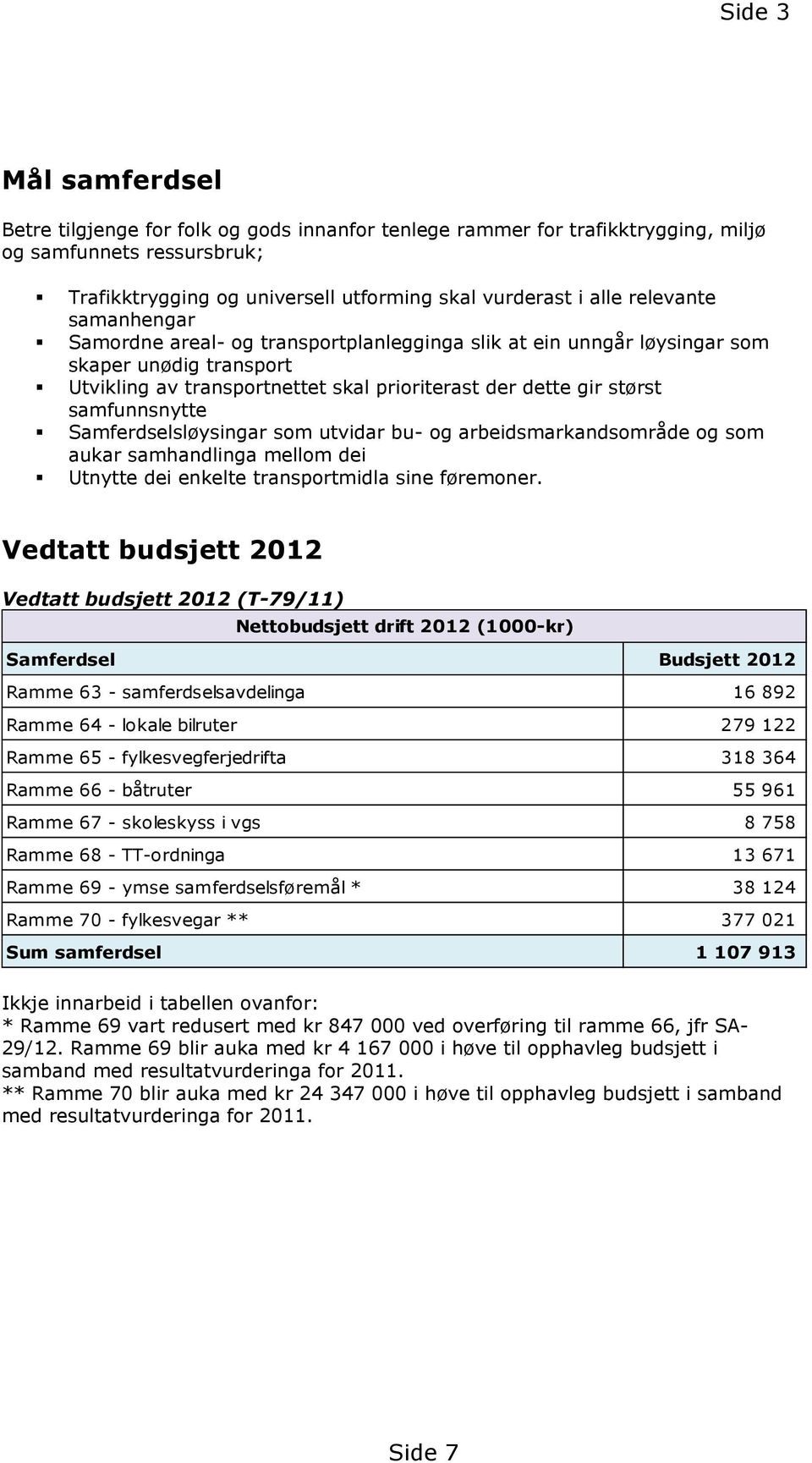 samfunnsnytte Samferdselsløysingar som utvidar bu- og arbeidsmarkandsområde og som aukar samhandlinga mellom dei Utnytte dei enkelte transportmidla sine føremoner.