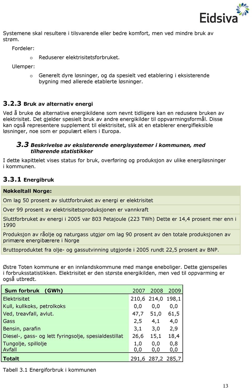 3 Bruk av alternativ energi Ved å bruke de alternative energikildene sm nevnt tidligere kan en redusere bruken av elektrisitet. Det gjelder spesielt bruk av andre energikilder til ppvarmingsfrmål.