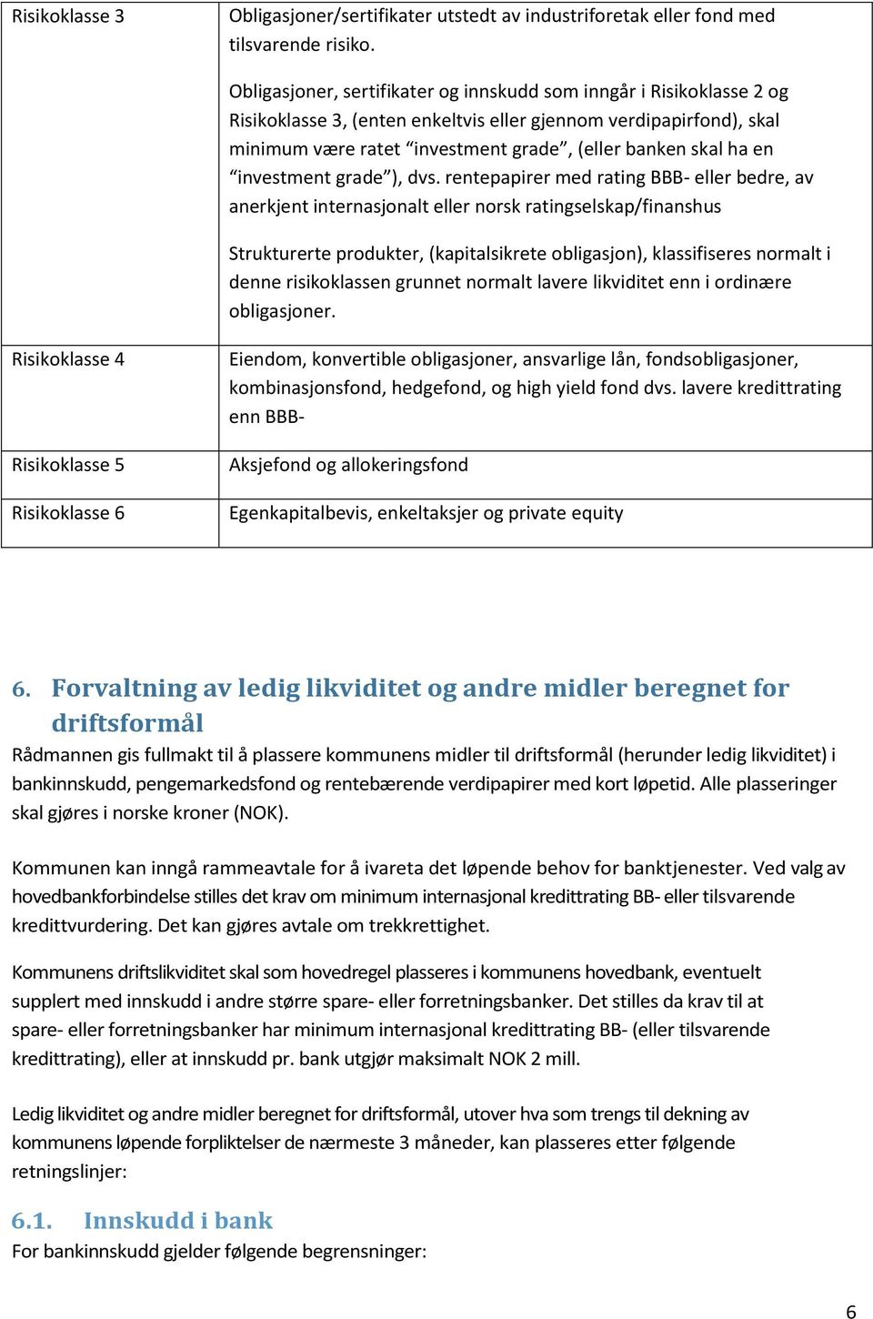 ratingselskap/finanshus Strukturerte produkter, (kapitalsikrete obligasjon), klassifiseres normalt i denne risikoklassen grunnet normalt lavere likviditet enn i ordinære obligasjoner.