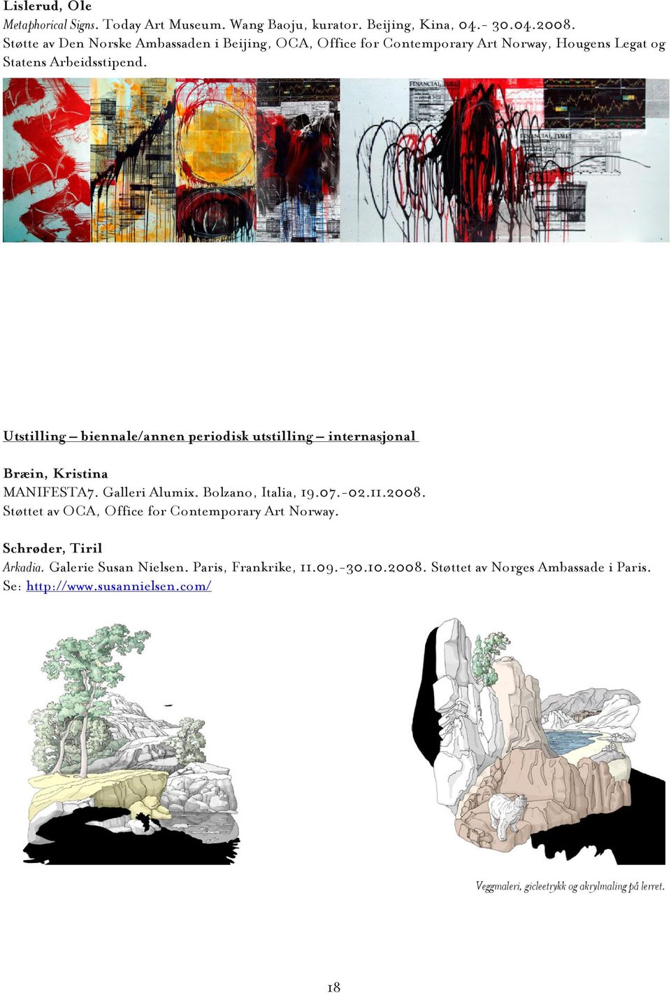 Utstilling biennale/annen periodisk utstilling internasjonal Bræin, Kristina MANIFESTA7. Galleri Alumix. Bolzano, Italia, 19.07.-02.11.2008.