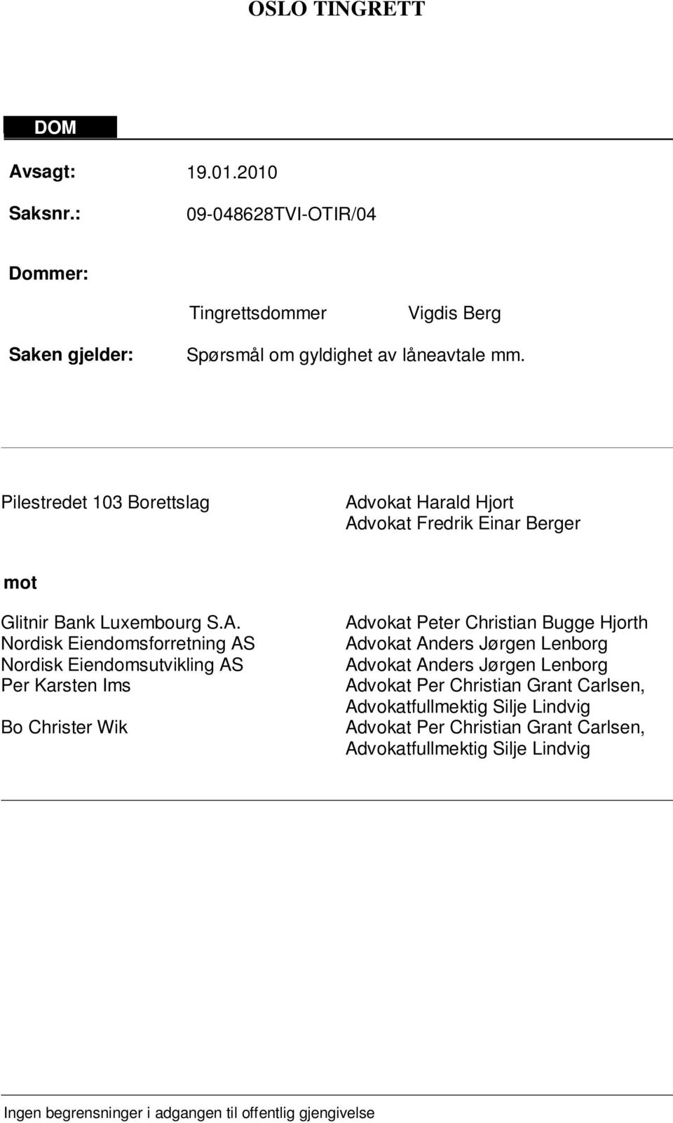 Pilestredet 103 Borettslag Ad