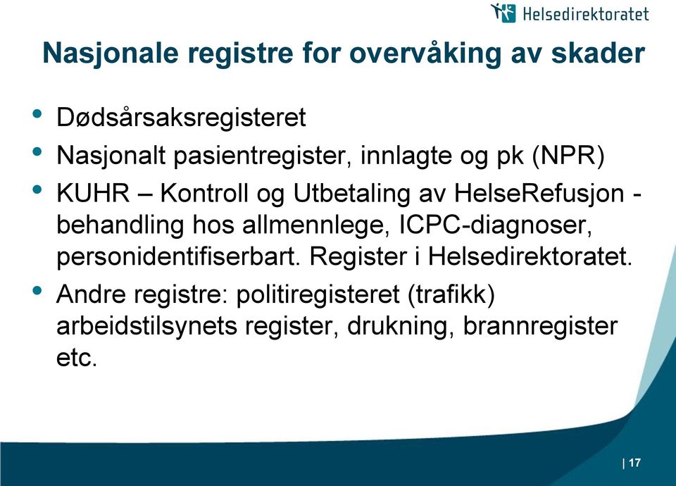 behandling hos allmennlege, ICPC-diagnoser, personidentifiserbart.