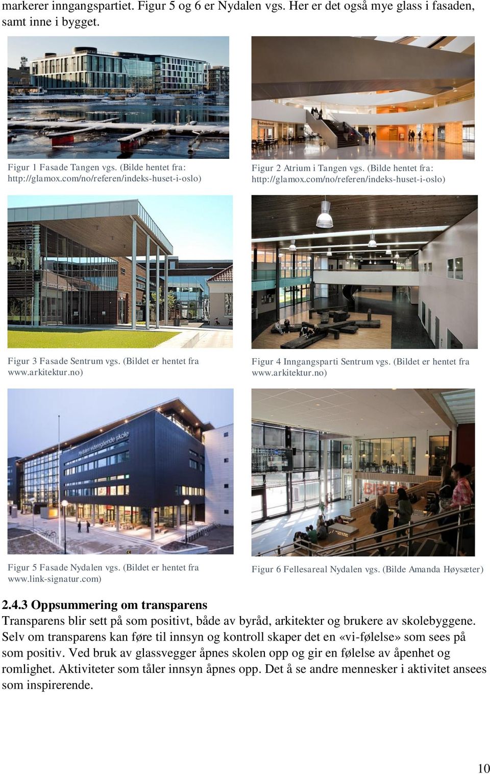 no) Figur 4 Inngangsparti Sentrum vgs. (Bildet er hentet fra www.arkitektur.no) Figur 5 Fasade Nydalen vgs. (Bildet er hentet fra www.link-signatur.com) Figur 6 Fellesareal Nydalen vgs.