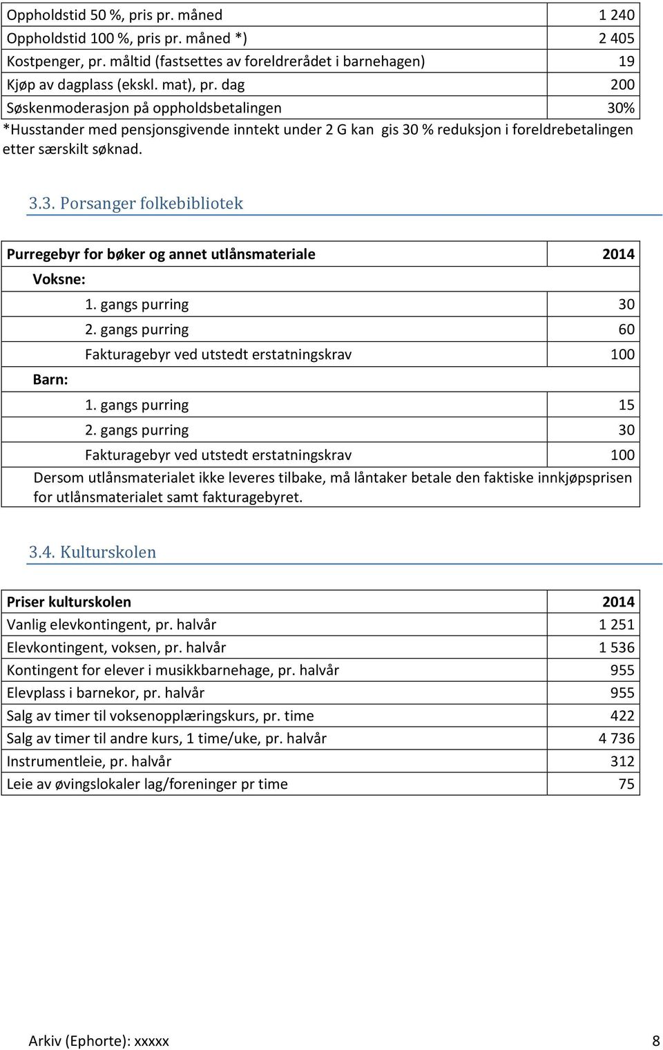 gangs purring 30 2. gangs purring 60 Fakturagebyr ved utstedt erstatningskrav 100 1. gangs purring 15 2.