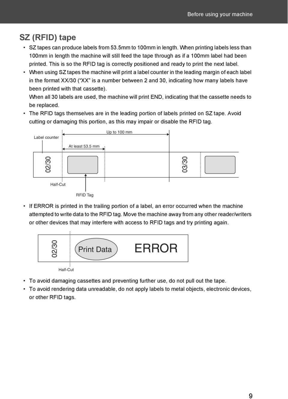 This is so the RFID tag is correctly positioned and ready to print the next label.