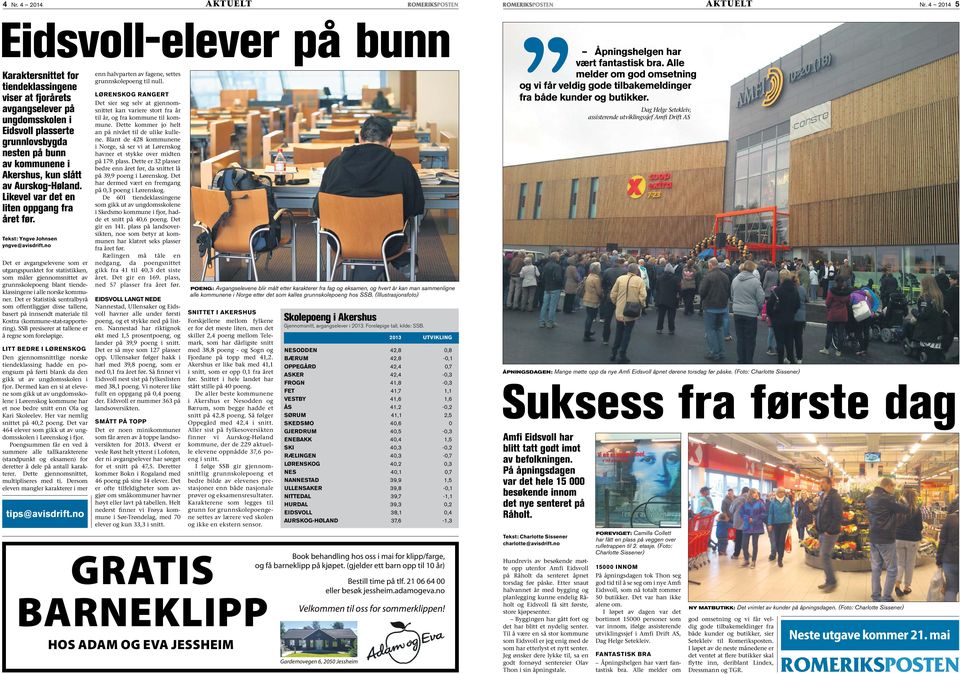 no Det er avgangselevene som er utgangspunktet for statistikken, som måler gjennomsnittet av grunnskolepoeng blant tiendeklassingene i alle norske kommuner.