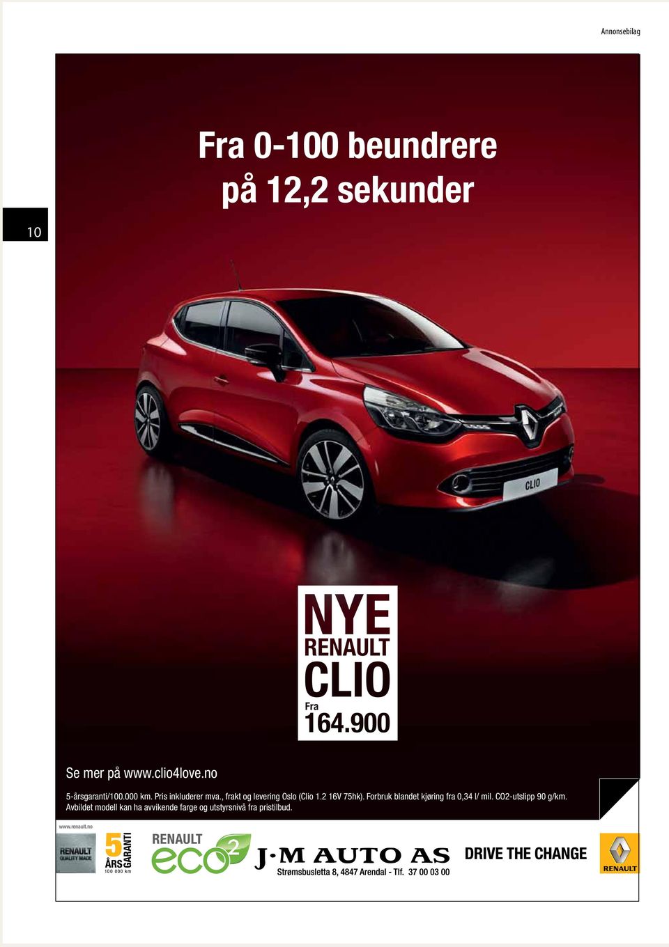 , frakt og levering Oslo (Clio 1.2 16V 75hk).