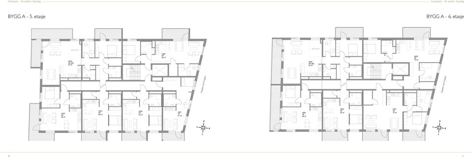 etasje Mulig soverom Mulig soverom 505 3R (4R) 93 m² 506 3R 62 m² 604 3R