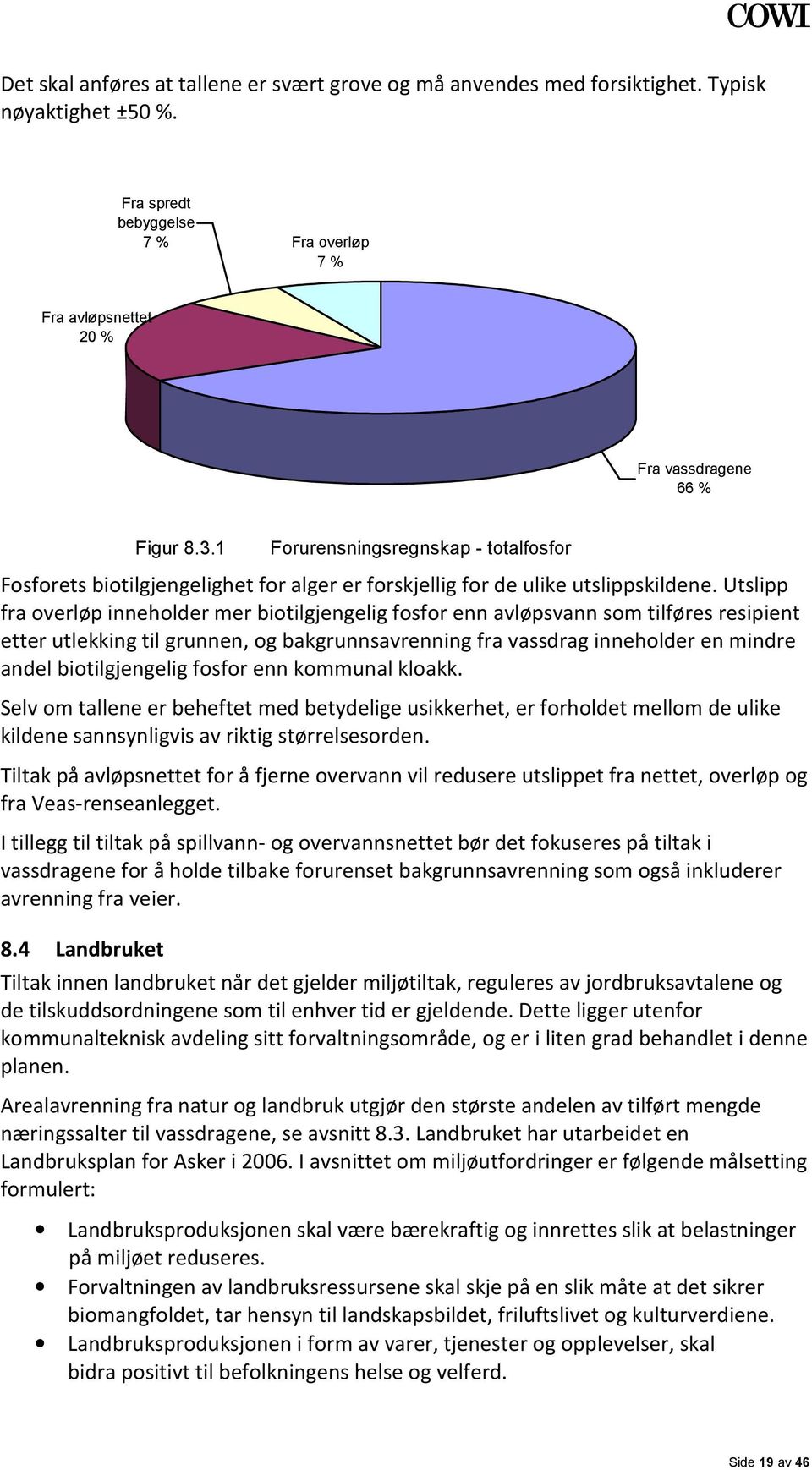 Utslipp fra overløp inneholder mer biotilgjengelig fosfor enn avløpsvann som tilføres resipient etter utlekking til grunnen, og bakgrunnsavrenning fra vassdrag inneholder en mindre andel