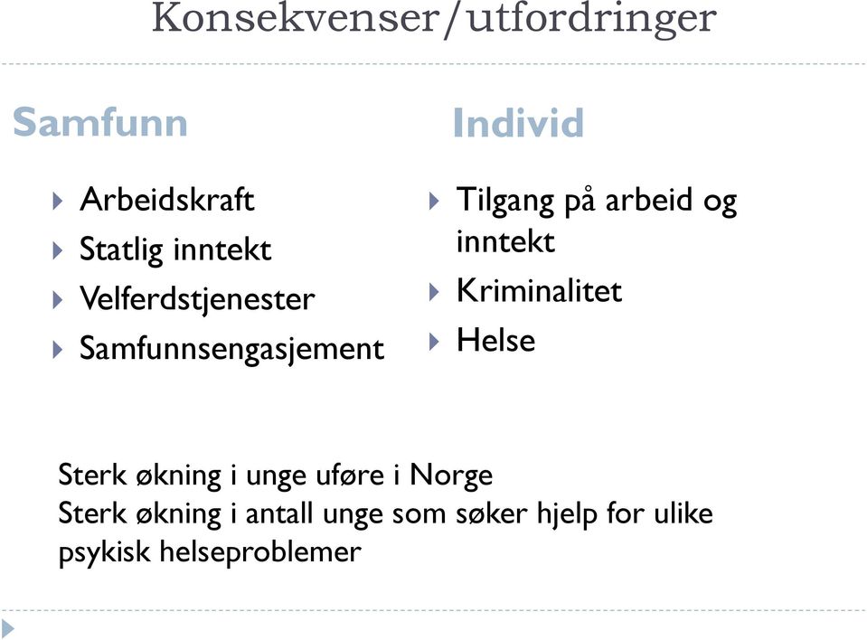 inntekt Kriminalitet Helse Sterk økning i unge uføre i Norge Sterk