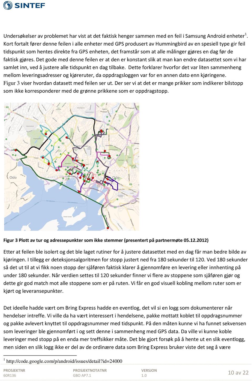 dag før de faktisk gjøres. Det gode med denne feilen er at den er konstant slik at man kan endre datasettet som vi har samlet inn, ved å justere alle tidspunkt en dag tilbake.