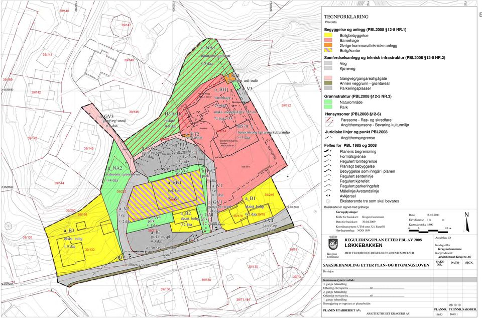 2) Veg Kjøreveg X 6525550 Gangveg/gangareal/gågate Annen veggrunn - grøntareal Parkeringsplasser Grønnstruktur (PBL2008 12-5 NR.