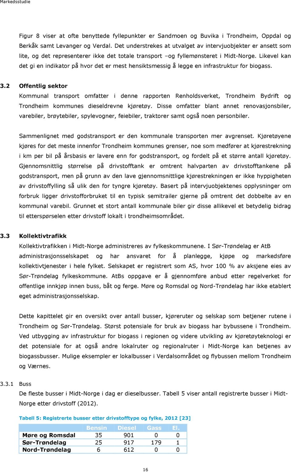 Likevel kan det gi en indikator på hvor det er mest hensiktsmessig å legge en infrastruktur for biogass. 3.