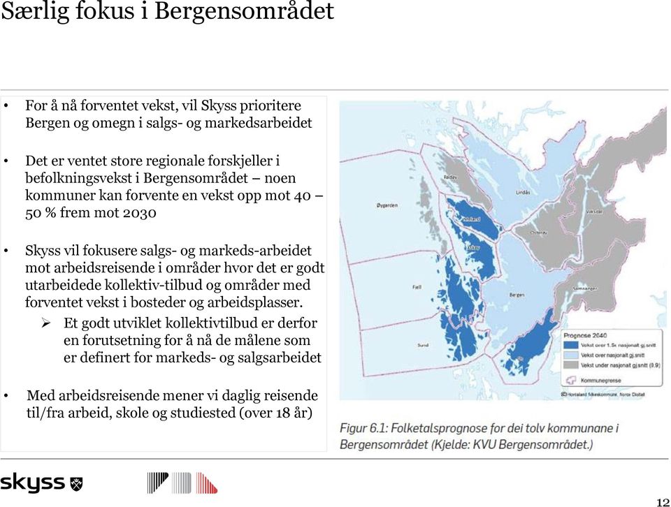 i områder hvor det er godt utarbeidede kollektiv-tilbud og områder med forventet vekst i bosteder og arbeidsplasser.