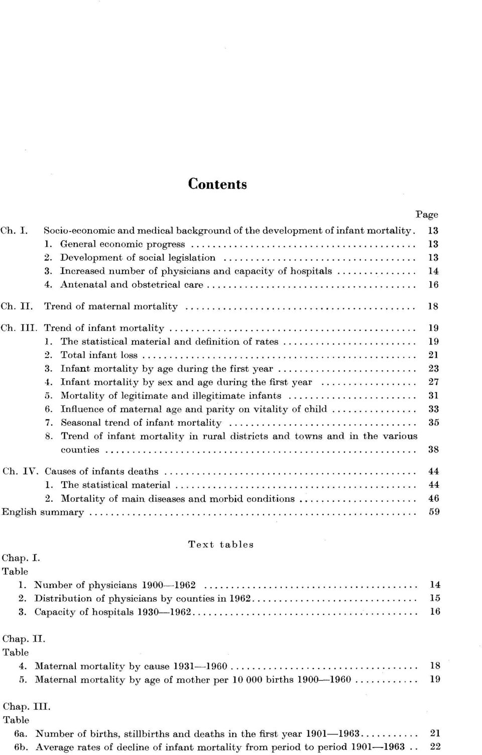 The statistical material and definition of rates. Total infant loss. Infant mortality by age during the first year. Infant mortality by sex and age during the first year.