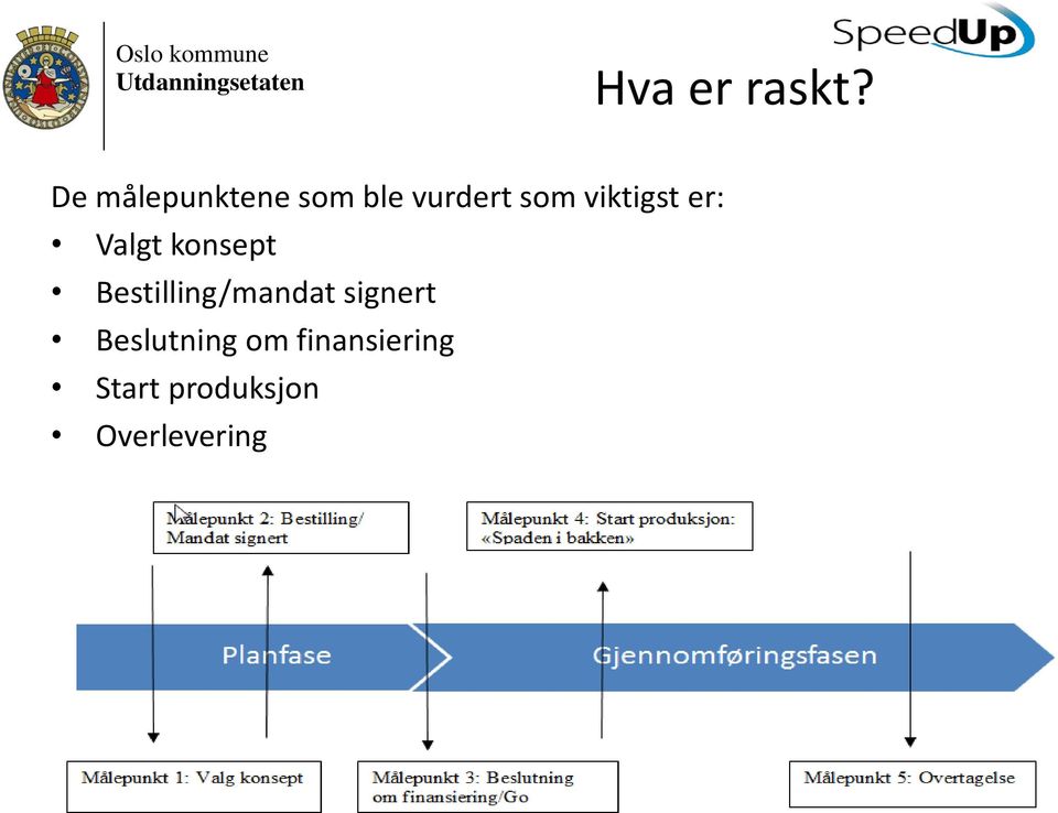 viktigst er: Valgt konsept