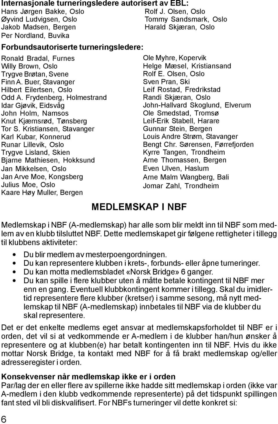 Trygve Brøtan, Svene Finn A. Buer, Stavanger Hilbert Eilertsen, Oslo Odd A. Frydenberg, Holmestrand Idar Gjøvik, Eidsvåg John Holm, Namsos Knut Kjærnsrød, Tønsberg Tor S.