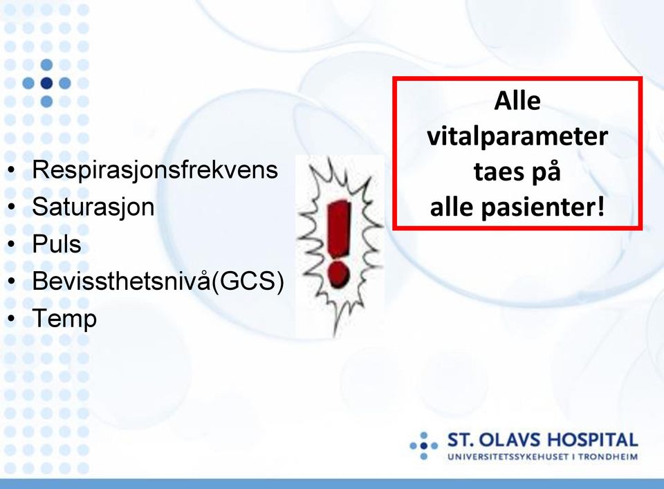 Bevissthetsnivå(GCS) Temp