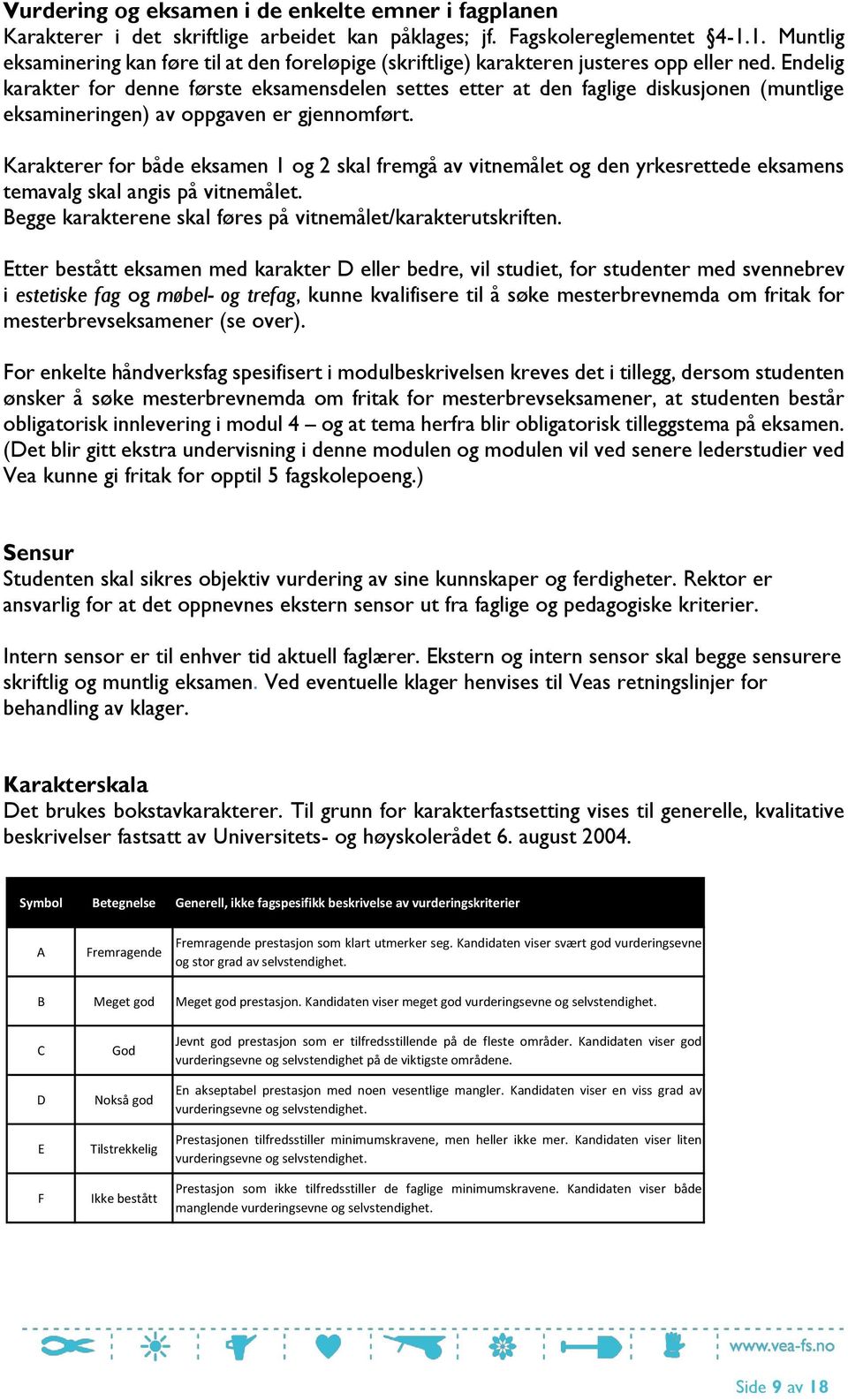 Endelig karakter for denne første eksamensdelen settes etter at den faglige diskusjonen (muntlige eksamineringen) av oppgaven er gjennomført.