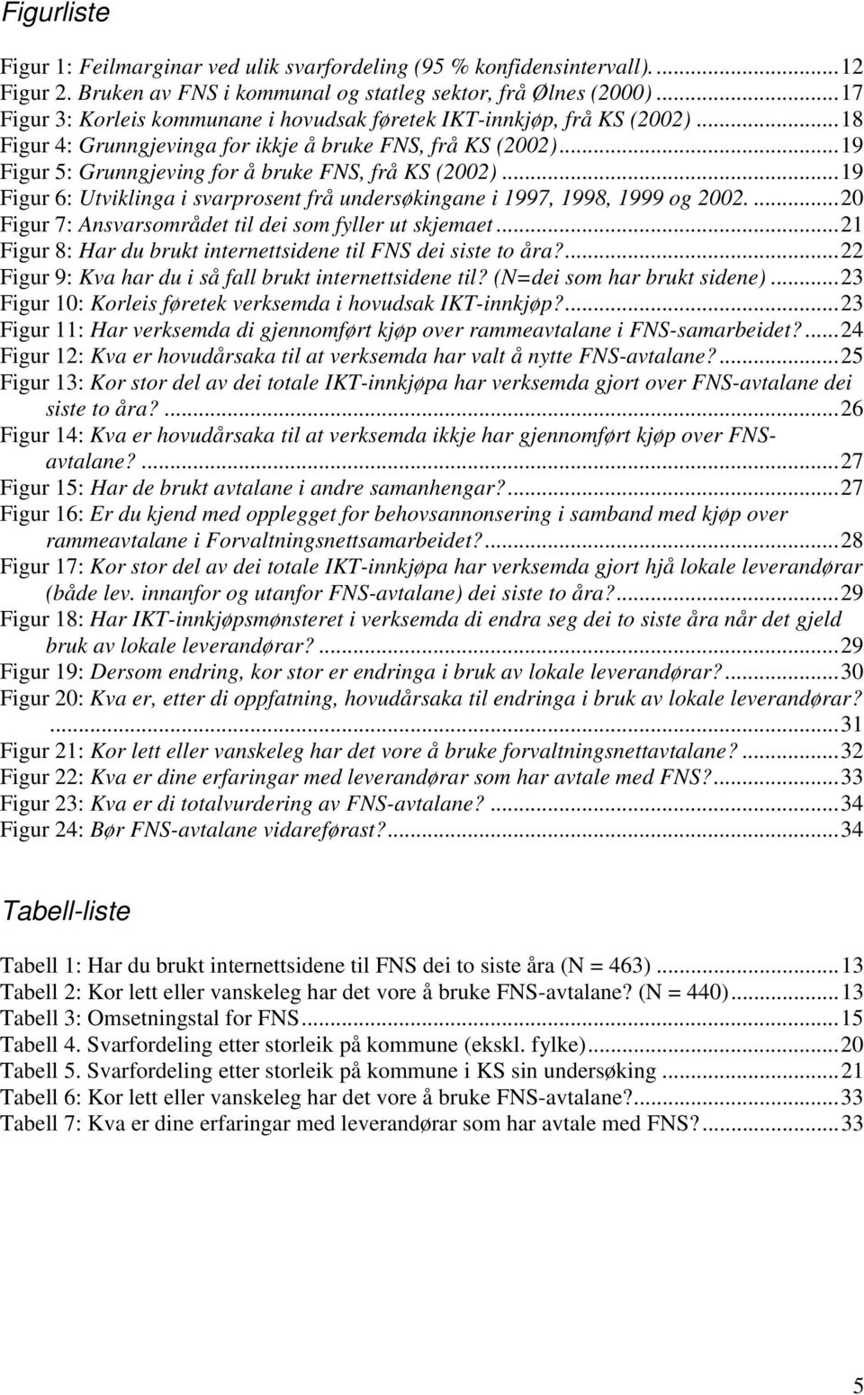 ..19 Figur 6: Utviklinga i svarprosent frå undersøkingane i 1997, 1998, 1999 og 2002....20 Figur 7: Ansvarsområdet til dei som fyller ut skjemaet.