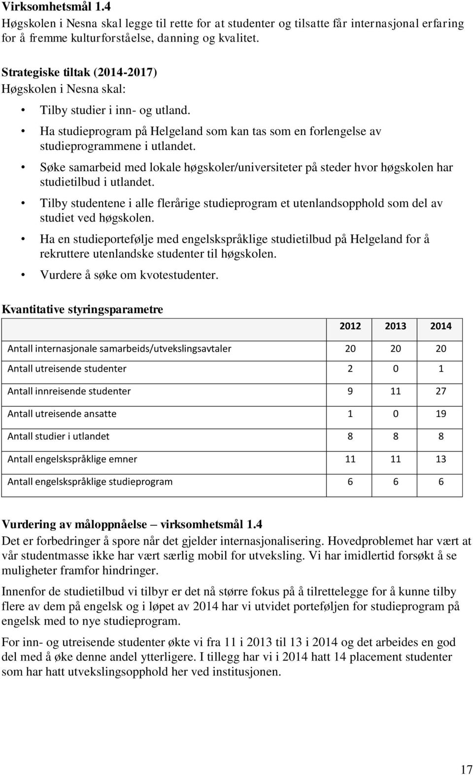 Søke samarbeid med lokale høgskoler/universiteter på steder hvor høgskolen har studietilbud i utlandet.