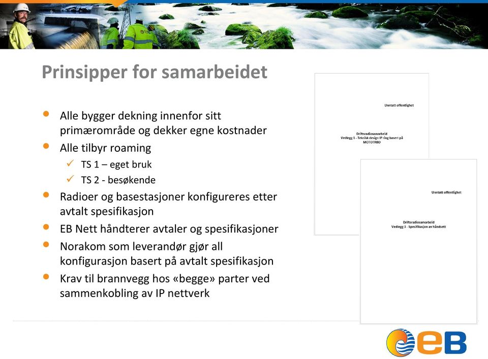 avtalt spesifikasjon EB Nett håndterer avtaler og spesifikasjoner Norakom som leverandør gjør all