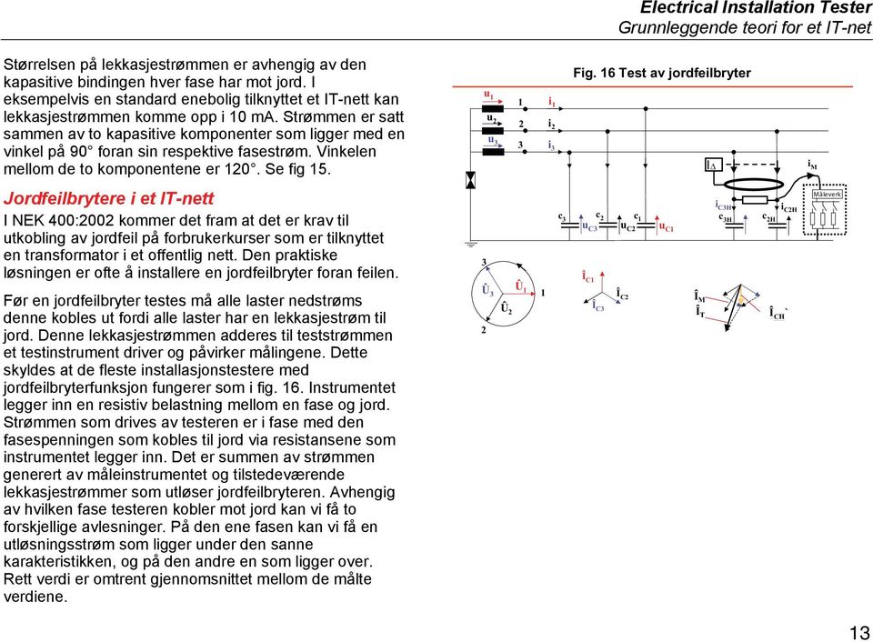 Vnkelen mellom de to komponentene er 0. Se fg 5. Fg.