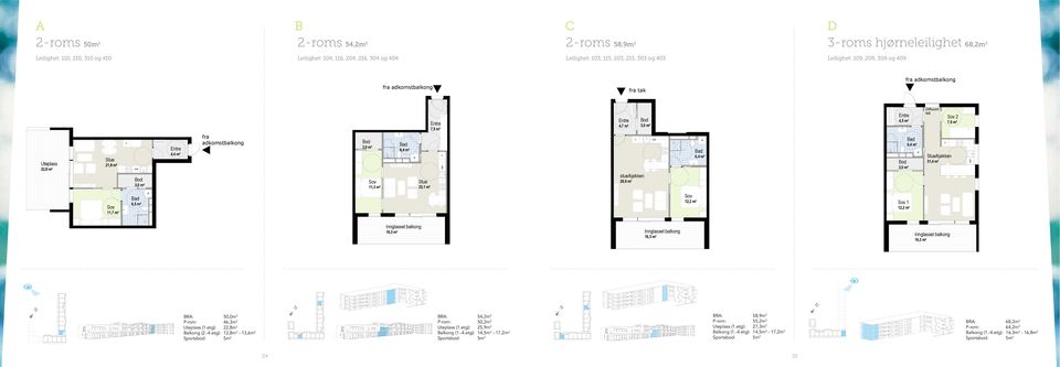 Sov 11,7 m² 6,5 m² T 15 14 13 1 11 10 9 4,4 m² 16 x 181 = 900 1 3 4 5 6 7 fra adkomstbalkong Transparent trappehus Sov 11,3 m² 6,4 m² Innglasset balkong 16,3 m² Stue 3,1 m² stue/kjøkken 9,9 m²