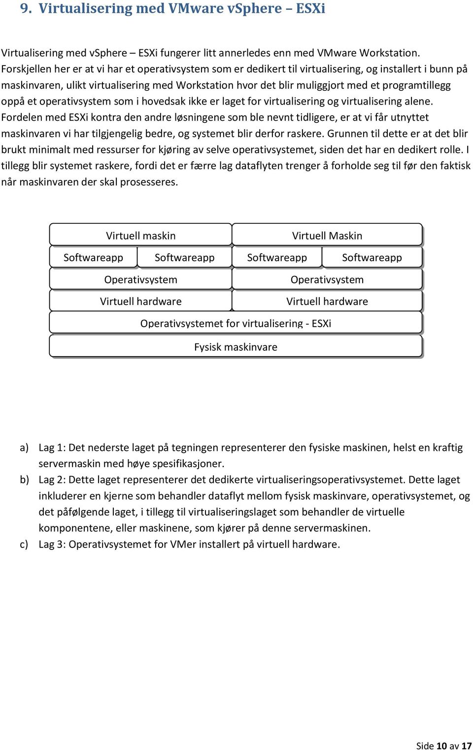 programtillegg oppå et operativsystem som i hovedsak ikke er laget for virtualisering og virtualisering alene.