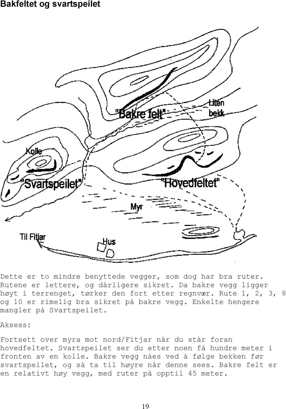 Enkelte hengere mangler på Svartspeilet. Aksess: Fortsett over myra mot nord/fitjar når du står foran hovedfeltet.