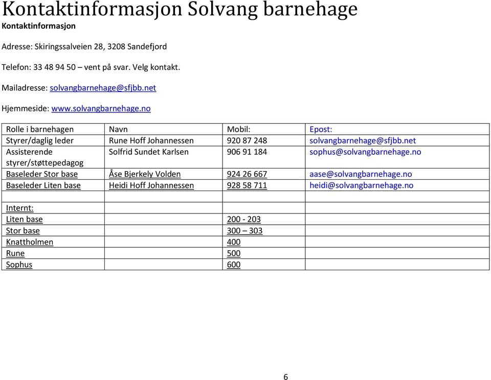 net Assisterende Solfrid Sundet Karlsen 906 91 184 sophus@solvangbarnehage.