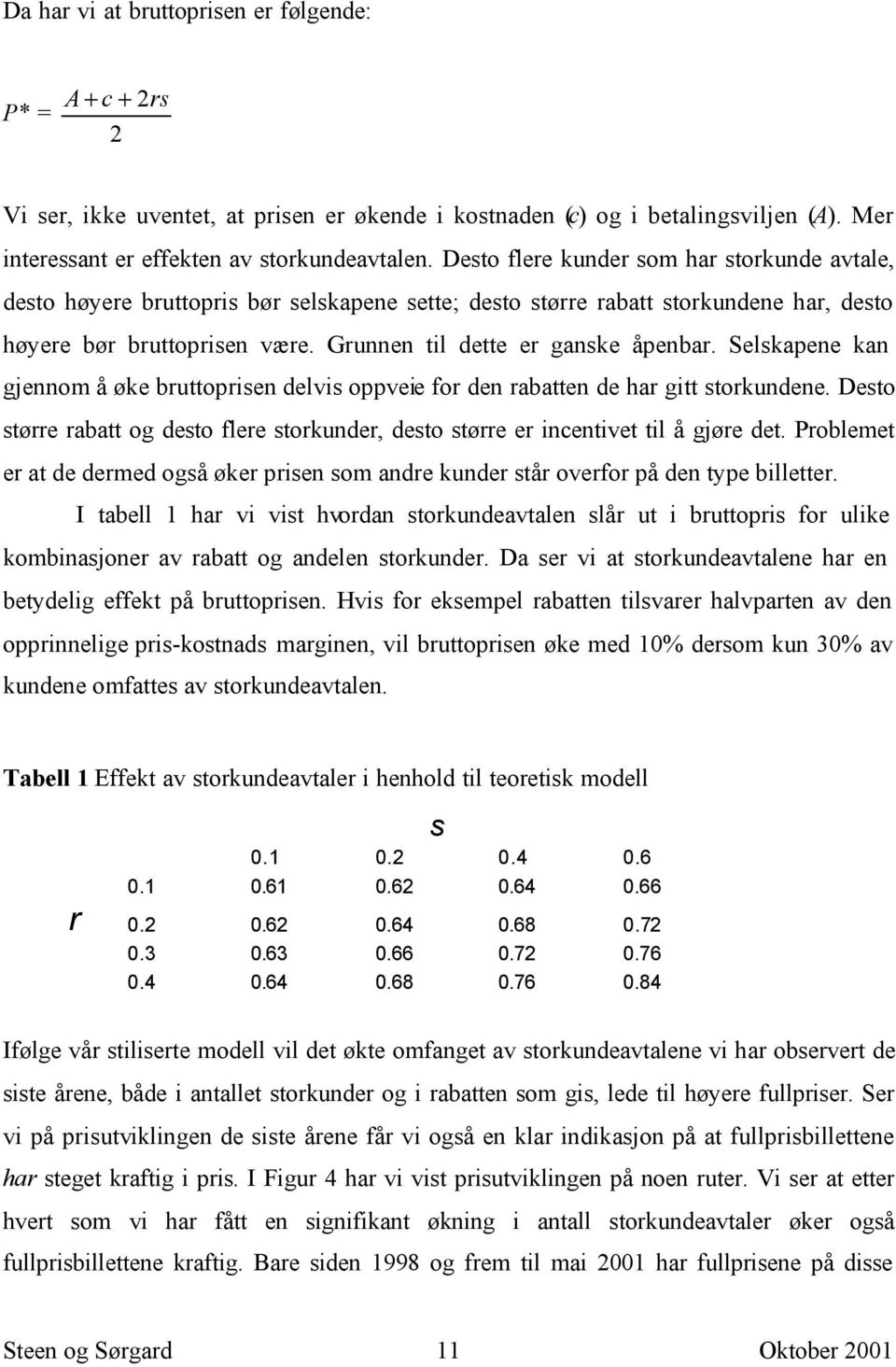 Selskapene kan gjennom å øke bruttoprisen delvis oppveie for den rabatten de har gitt storkundene. Desto større rabatt og desto flere storkunder, desto større er incentivet til å gjøre det.