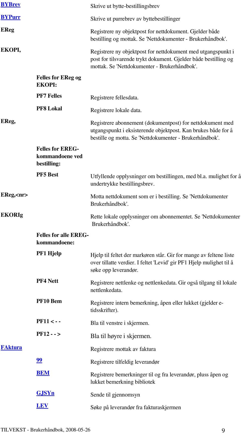 Registrere ny objektpost for nettdokument med utgangspunkt i post for tilsvarende trykt dokument. Gjelder både bestilling og mottak. Se 'Nettdokumenter - Brukerhåndbok'. Registrere fellesdata.