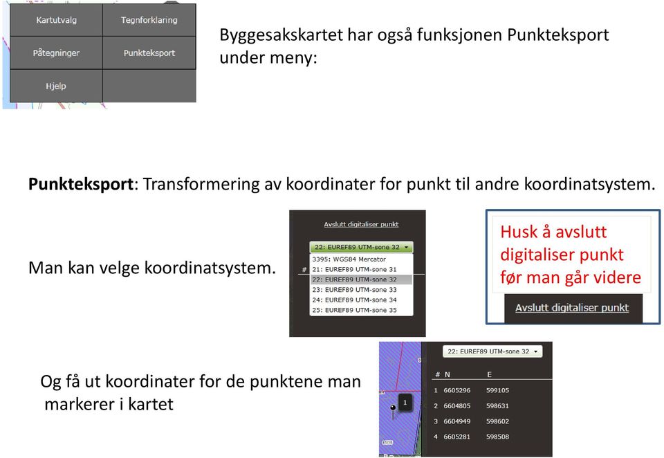 koordinatsystem. Man kan velge koordinatsystem.