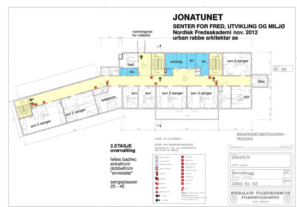 2012 urban rabbe arkitektar as bad wc/dusj wc wc sov 3 senger wc heis fellesrom