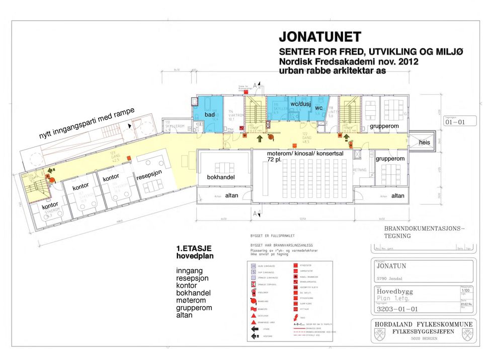 heis møterom/ kinosal/ konsertsal 72 pl.