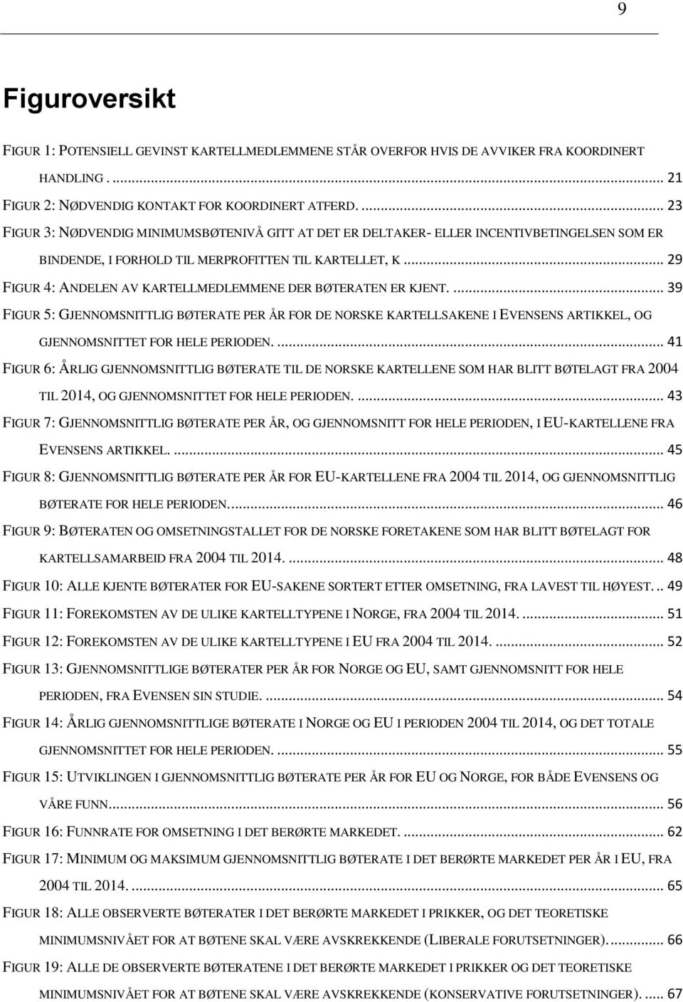 .. 29 FIGUR 4: ANDELEN AV KARTELLMEDLEMMENE DER BØTERATEN ER KJENT.... 39 FIGUR 5: GJENNOMSNITTLIG BØTERATE PER ÅR FOR DE NORSKE KARTELLSAKENE I EVENSENS ARTIKKEL, OG GJENNOMSNITTET FOR HELE PERIODEN.